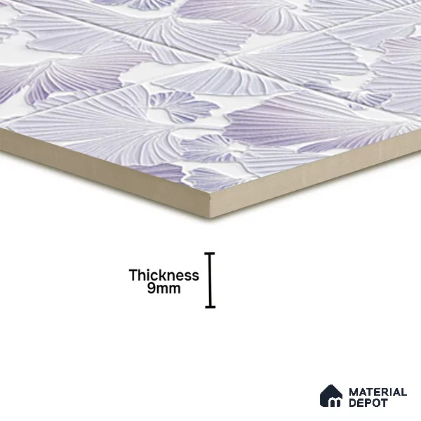 Floral Wall Tile TL 07244 D Florina 4003 Granula 1 ft x 1 ft Ceramic Matte Finish - 9 mm  | 2 mm Spacer is Mandatory | Please Expect a Slight Variation of Pattern (Sample)